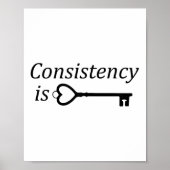 Consistency Is Key Motivational Gift Poster (Vorne)