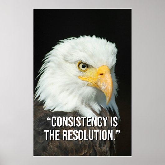Consistency Is the Resolution Motivation Poster (Vorne)