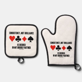 Consistency, Not Brilliance Desired In Bridge Ofenhandschuh & Topflappen-Set