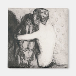 Consolation (1894) by Edvard Munch Magnet