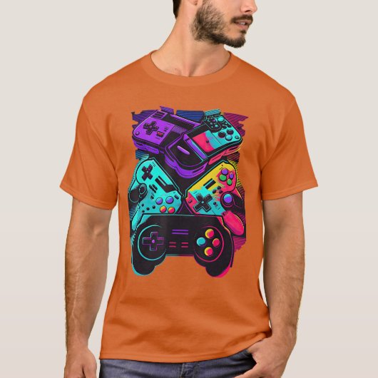 Console Control Classic Black Gaming boy T-Shirt (Vorderseite)