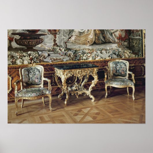 Console table and two armchairs, 1745 poster (Vorne)