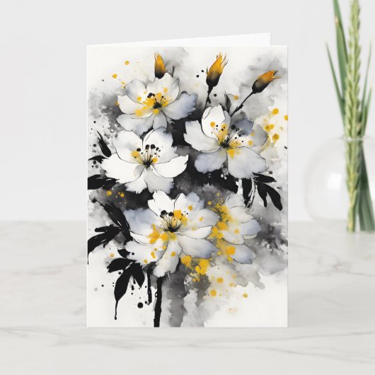 Consolida - Aquarellblumen Karte (Vorderseite)