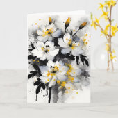 Consolida - Aquarellblumen Karte (Gelbe Blume)