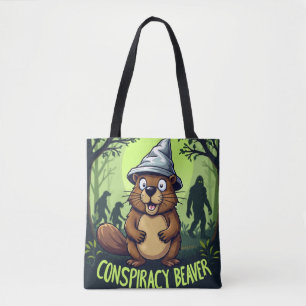 Conspiracy Beaver Wird Funny Cryptid Hunter Tasche