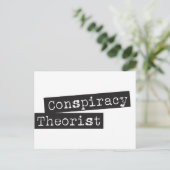 Conspiracy THEORIST Postkarte (Stehend Vorderseite)