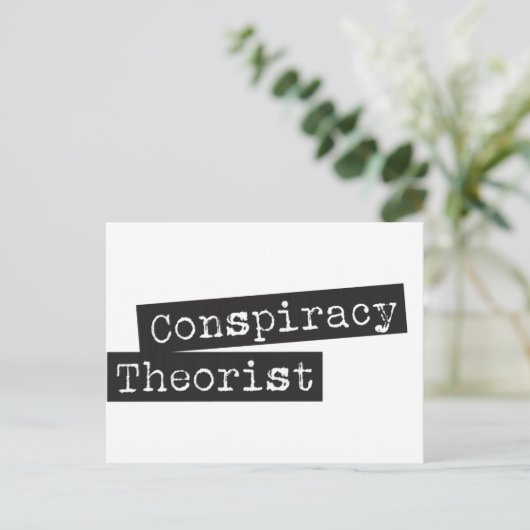 Conspiracy THEORIST Postkarte (Stehend Vorderseite)