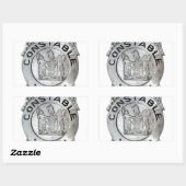 Constable-Abzeichen Rechteckiger Aufkleber (Blatt)