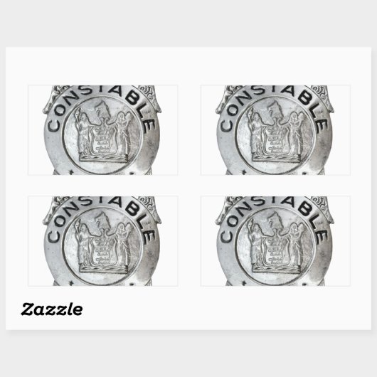 Constable-Abzeichen Rechteckiger Aufkleber (Blatt)