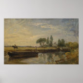 Constable - Barge Below Flatford Lock Poster (Vorne)