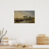 Constable - Barge Below Flatford Lock Poster (Küche)