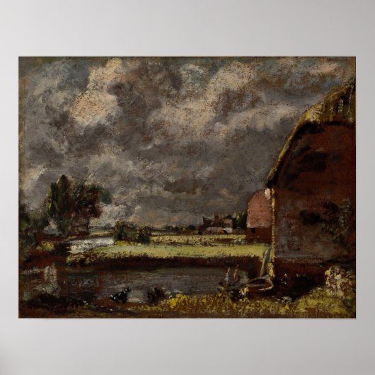 Constable - Blick auf die Ufer der Stour Poster (Vorne)