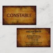 Constable Business Card Visitenkarte (Vorne/Hinten)