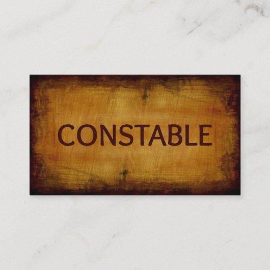 Constable Business Card Visitenkarte (Vorderseite)