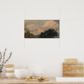 Constable - Cloud-Studie mit Bäumen Poster (Küche)