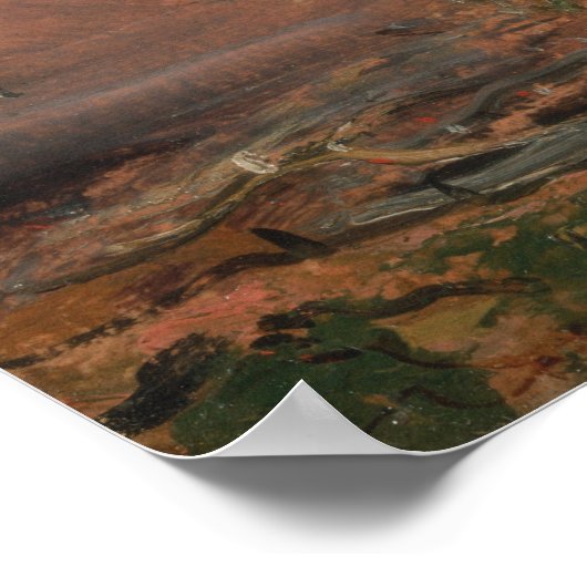 Constable - Ein Blick auf das Wetter in Hampstead Poster (Ecke)