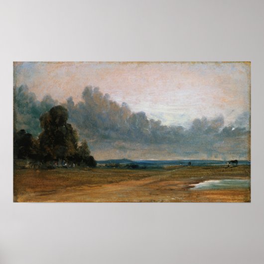 Constable - Ein Blick auf die Hampstead Heath mit  Poster (Vorne)