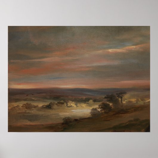 Constable - Ein Blick auf Hampstead Heath Poster (Vorne)