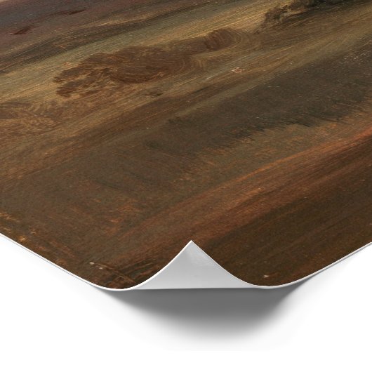 Constable - Ein Blick auf Hampstead Heath Poster (Ecke)