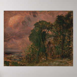 Constable - Ein Blick auf Hampstead stürmisches We Poster