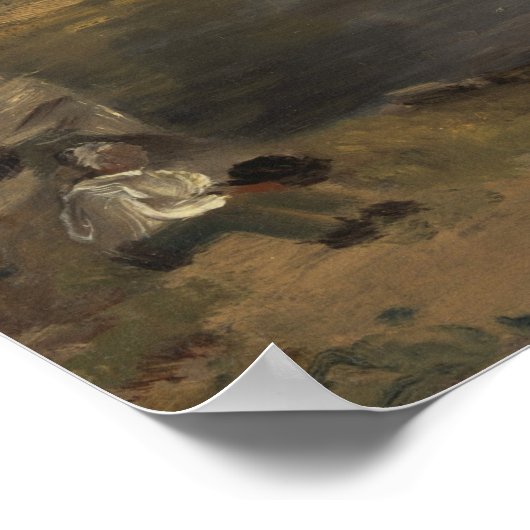 Constable - Flatford Lock Poster (Ecke)