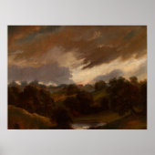 Constable - Hampstead Stormy Sky Poster (Vorne)
