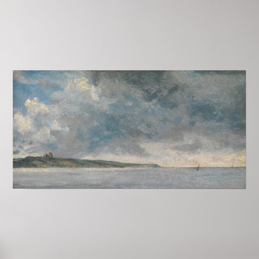 Constable - Küstenlandschaft mit Klippen Poster (Vorne)