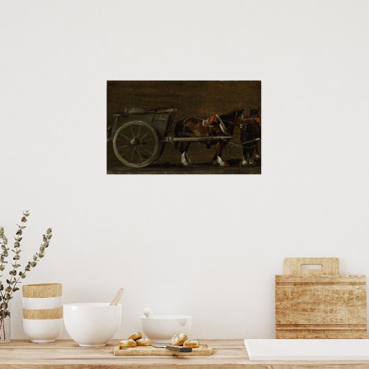 Constable - Pferd und Warenkorb Poster (Küche)