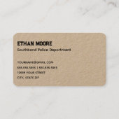 Constable Police Premium Kraft Visitenkarte (Rückseite)