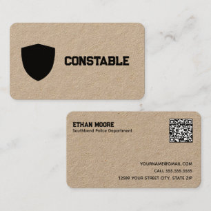 Constable Police QR Link zum Chat Visitenkarte