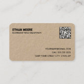 Constable Police QR Link zum Chat Visitenkarte (Rückseite)