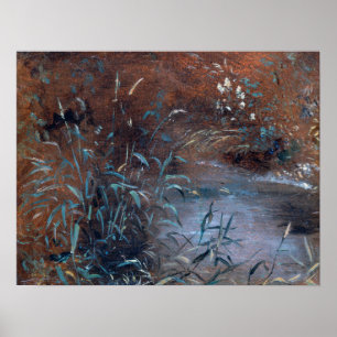 Constable - Rushes by a Pool Poster