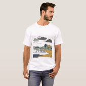 Constable’s Haywain Line Art Illustration T-Shirt (Vorne ganz)