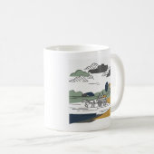 Constable’s Heuwagen Linienkunst-Illustration Kaffeetasse (VorderseiteRechts)