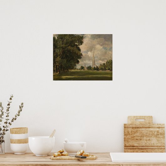 Constable - Salisbury Kathedrale von Lower Marsh Poster (Küche)