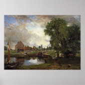 Constable - Schleuse Dedham und Mill 1820 Poster (Vorne)