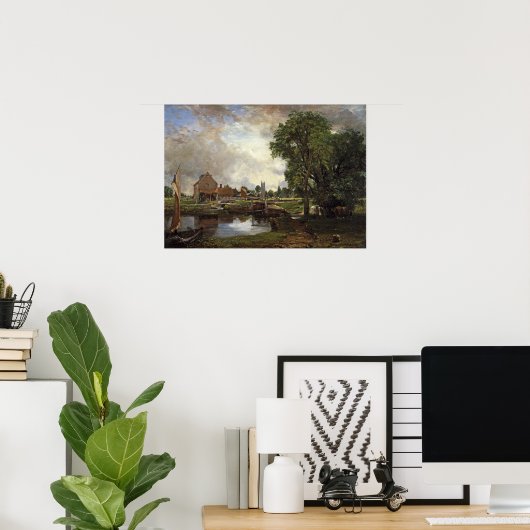 Constable - Schleuse Dedham und Mill 1820 Poster (Heimbüro)