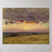 Constable - Sommer-Abend mit Sturmwolken Poster (Vorne)