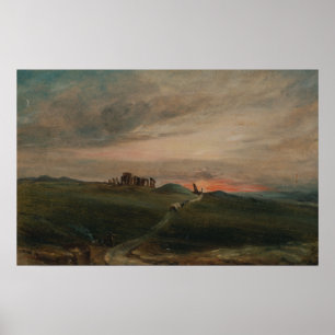 Constable - Stonehenge bei Sonnenuntergang Poster