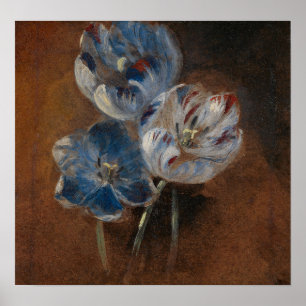 Constable - Studie von Three Parrot Tulips 1832 Poster