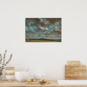 Constable - Umfassende Landschaft mit grauen Wolke Poster (Küche)