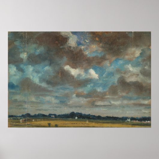 Constable - Umfassende Landschaft mit grauen Wolke Poster (Vorne)