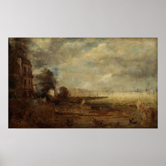 Constable - Waterloo Bridge aus Whitehall Poster (Vorne)