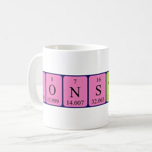 Constance Periodenname-Tasse Kaffeetasse (Vorderseite Links)