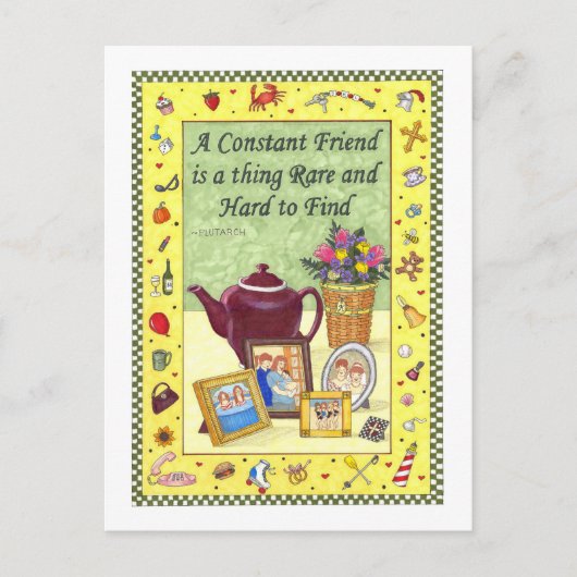Constant Friendship Inspiration Postkarte (Vorderseite)