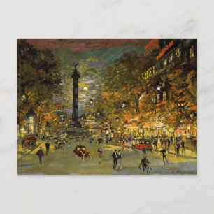 Constantin Korovin: Der Platz der Bastille, Paris Postkarte