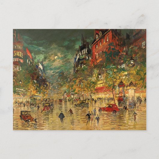 Constantin Korovin: Paris am Abend Postkarte (Vorderseite)