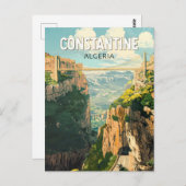Constantine Algerien Reisen Kunst Vintag Postkarte (Vorne/Hinten)