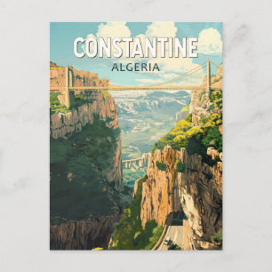 Constantine Algerien Reisen Kunst Vintag Postkarte