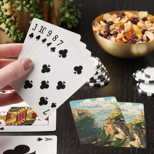 Constantine Algerien Reisen Kunst Vintag Spielkarten (In Situ)